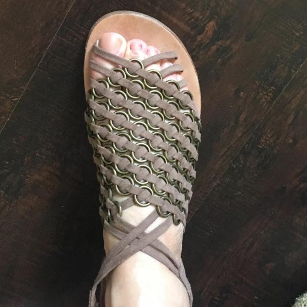 Metal ring Game of thrones chain sandals 9.5